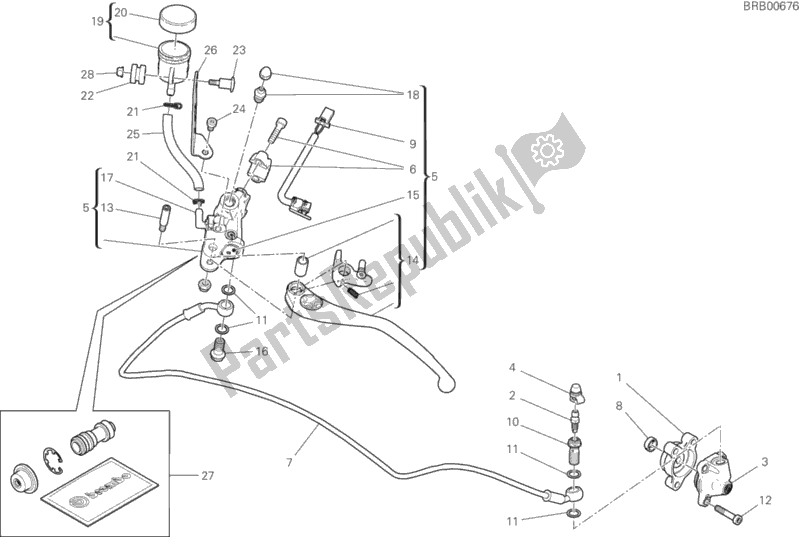 Alle onderdelen voor de Koppeling Controle van de Ducati Scrambler Cafe Racer Thailand USA 803 2020